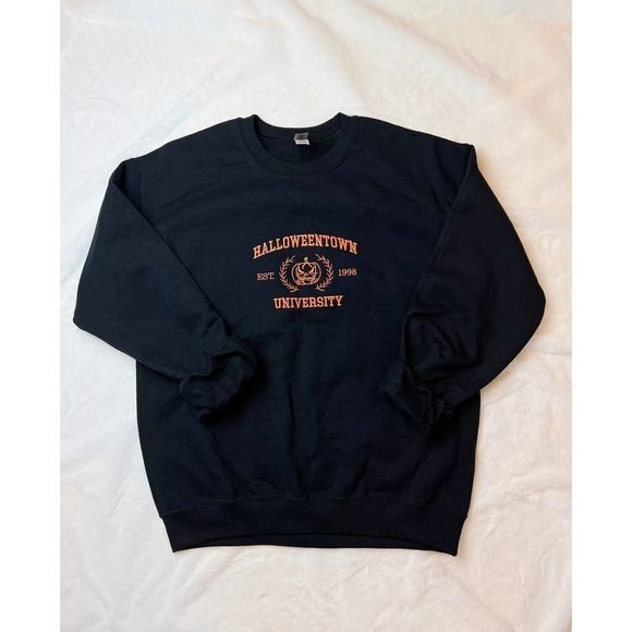 NEW Halloween Embroidery Crewneck sweatshirt, Trendy Halloween sweatshirt - Picture 2 of 10